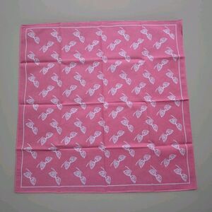 AARP Pink Logo Cotton Square Scarf for Women 22" SQUARE BANDANA Sunglasses